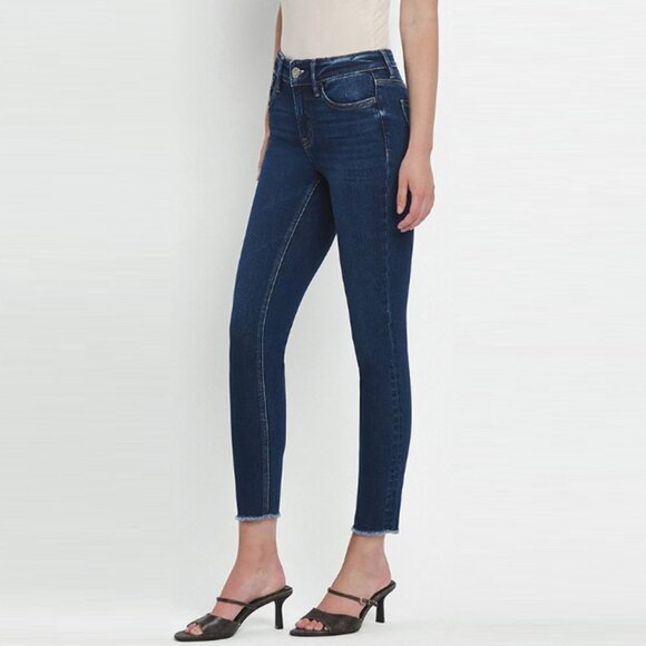 Vervet Mid Rise Raw Hem Crop Skinny Jeans - Picture 3 of 4